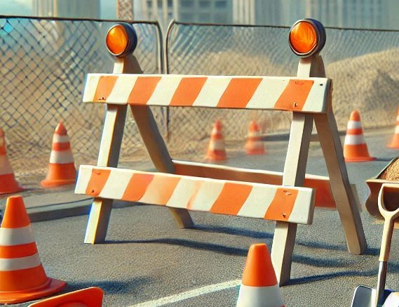 Bauzaun im Baustelle