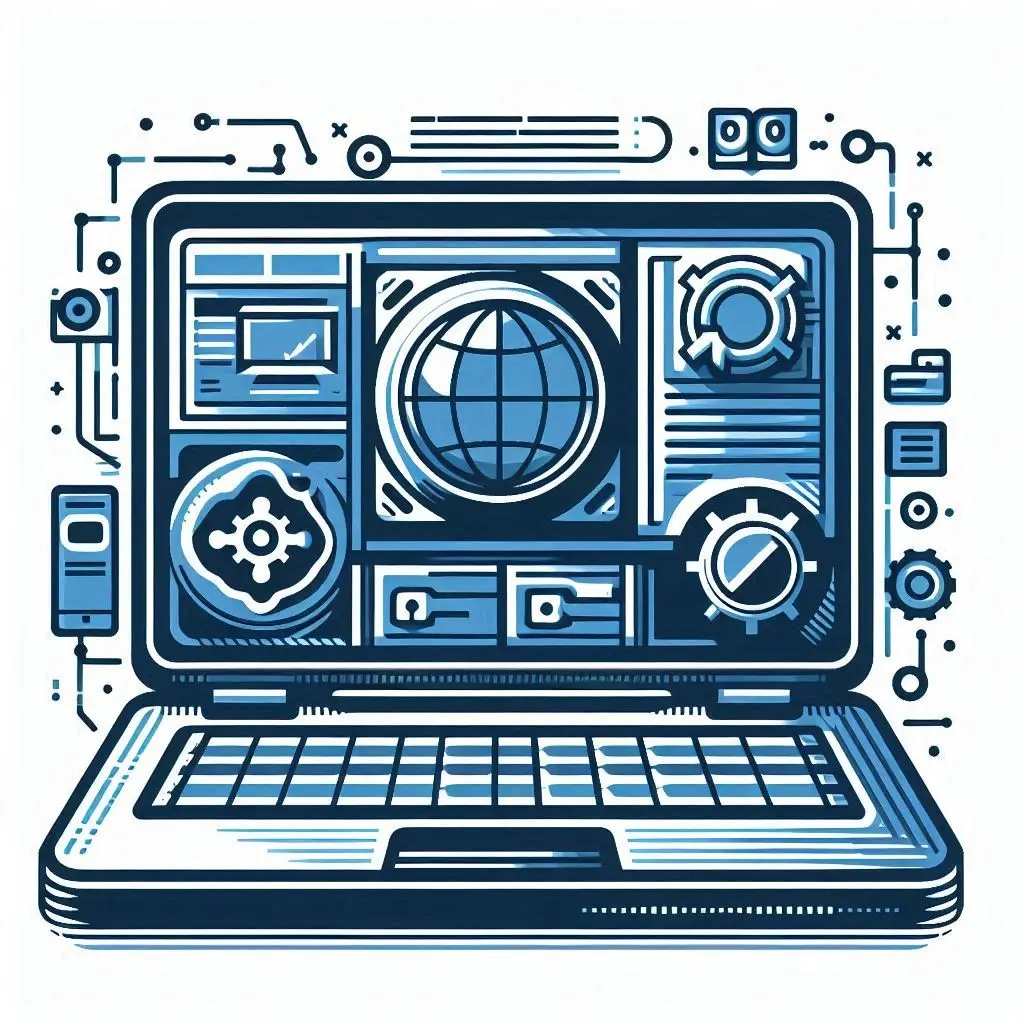 Moderne Website auf einem Laptop-Bildschirm