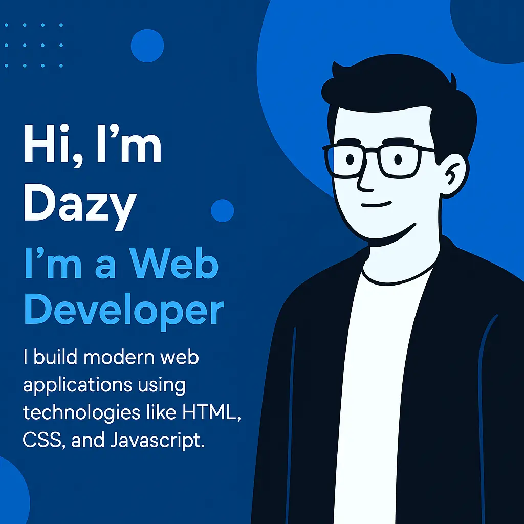 Dazy Web-Entwickler, über mich.